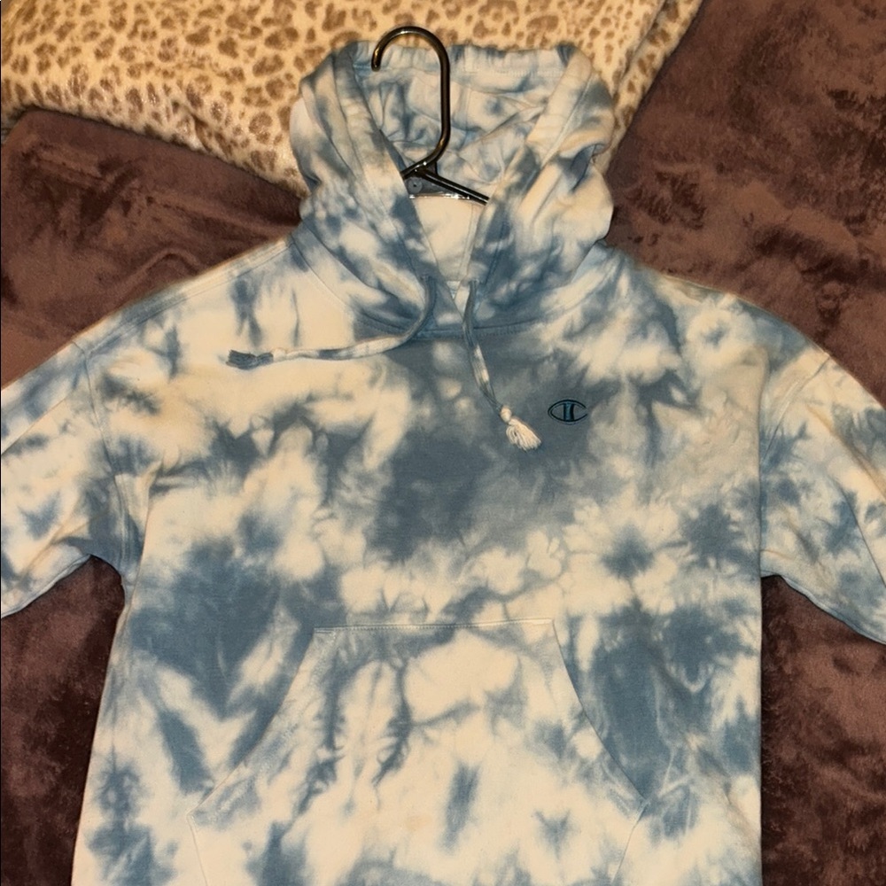 Champion Blue Tie-Dye Hoodie